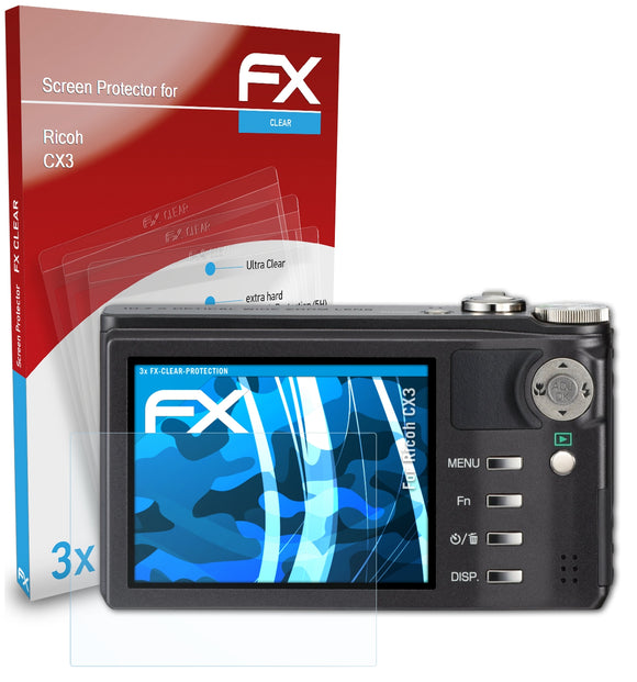 atFoliX FX-Clear Schutzfolie für Ricoh CX3