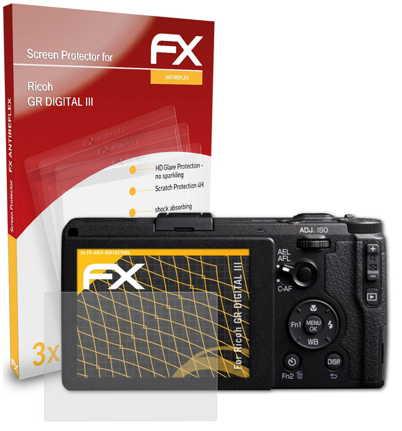 atFoliX FX-Antireflex Displayschutzfolie für Ricoh GR DIGITAL III