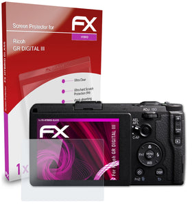 atFoliX FX-Hybrid-Glass Panzerglasfolie für Ricoh GR DIGITAL III