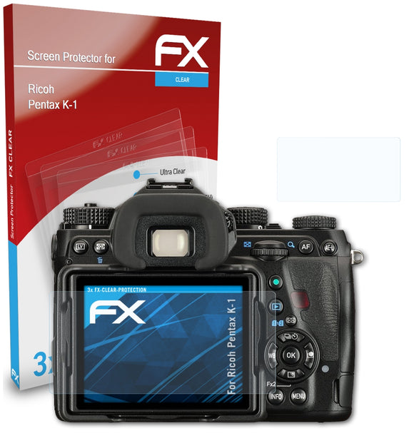 atFoliX FX-Clear Schutzfolie für Ricoh Pentax K-1