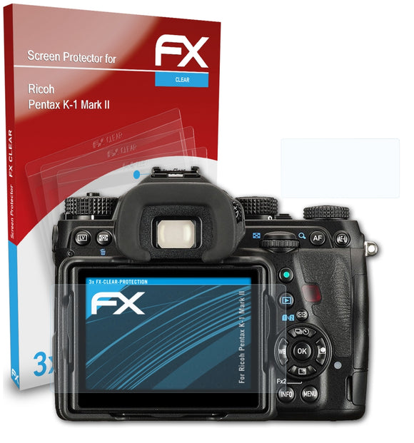 atFoliX FX-Clear Schutzfolie für Ricoh Pentax K-1 Mark II