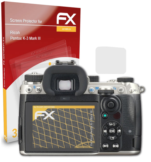 atFoliX FX-Antireflex Displayschutzfolie für Ricoh Pentax K-3 Mark III
