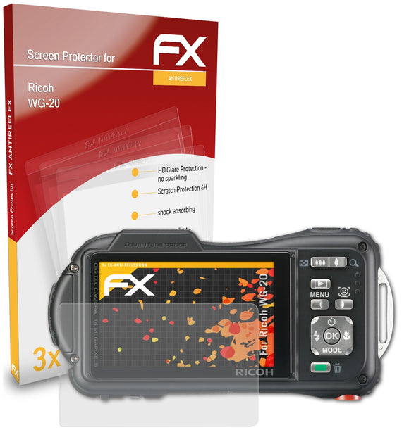 atFoliX FX-Antireflex Displayschutzfolie für Ricoh WG-20