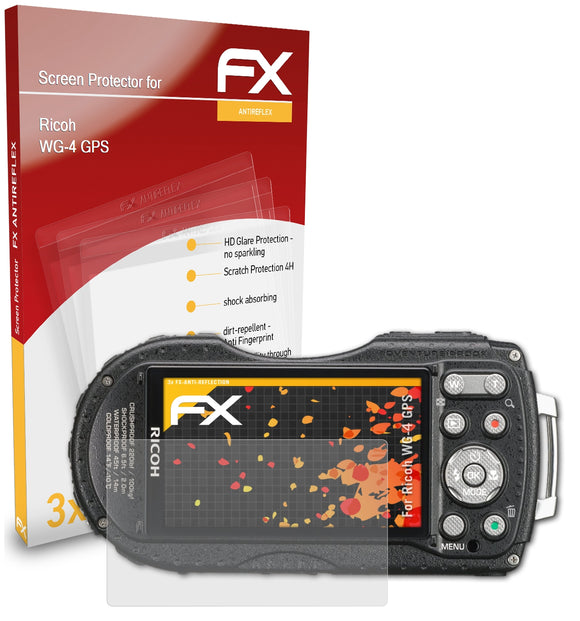 atFoliX FX-Antireflex Displayschutzfolie für Ricoh WG-4 GPS