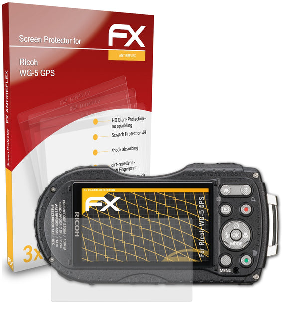 atFoliX FX-Antireflex Displayschutzfolie für Ricoh WG-5 GPS