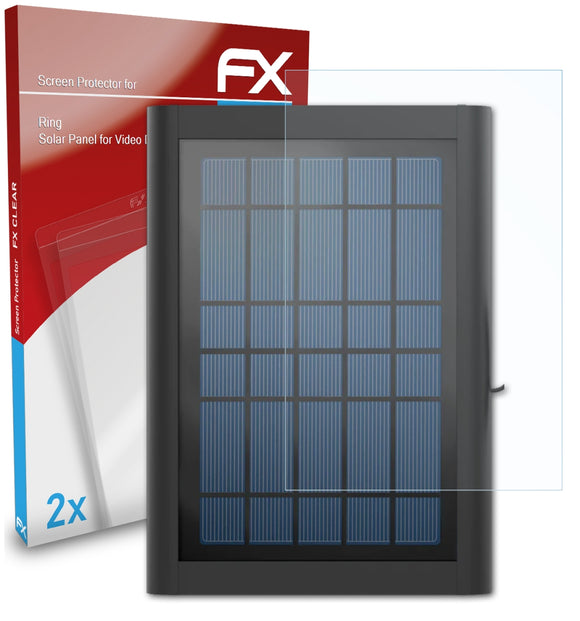 atFoliX FX-Clear Schutzfolie für Ring Solar Panel for Video Doorbell (2.4W)