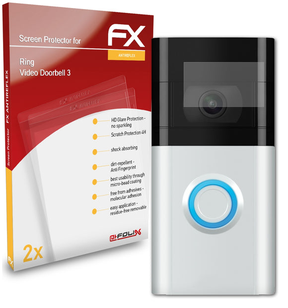 atFoliX FX-Antireflex Displayschutzfolie für Ring Video Doorbell 3