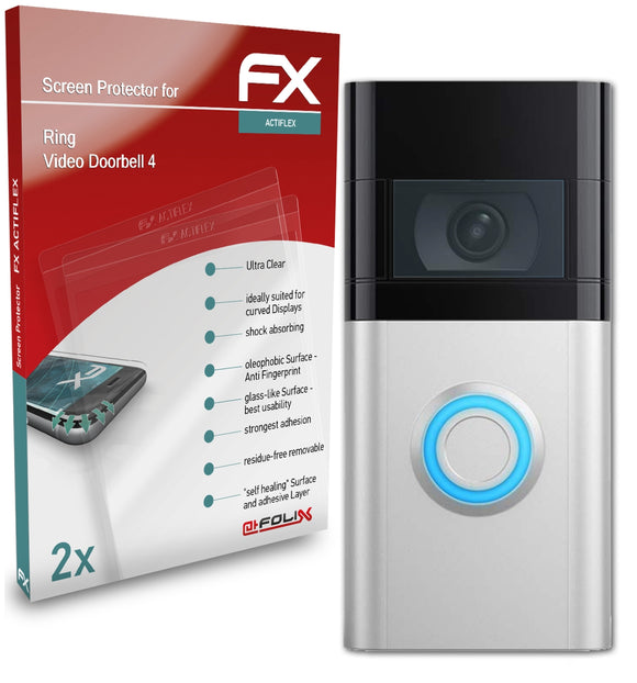 atFoliX FX-ActiFleX Displayschutzfolie für Ring Video Doorbell 4