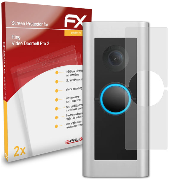 atFoliX FX-Antireflex Displayschutzfolie für Ring Video Doorbell Pro 2