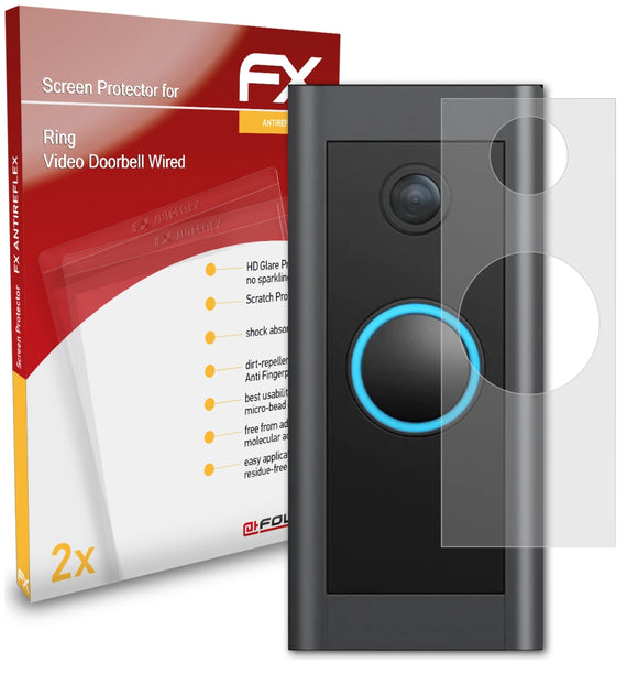 atFoliX FX-Antireflex Displayschutzfolie für Ring Video Doorbell Wired