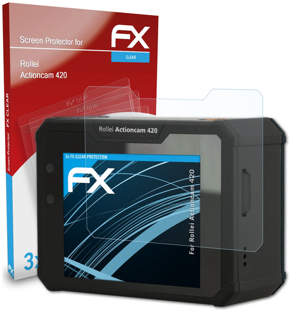 atFoliX FX-Clear Schutzfolie für Rollei Actioncam 420
