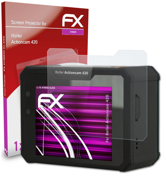atFoliX FX-Hybrid-Glass Panzerglasfolie für Rollei Actioncam 420