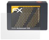 Panzerfolie atFoliX kompatibel mit Rollei Actioncam 530, entspiegelnde und stoßdämpfende FX (3X)