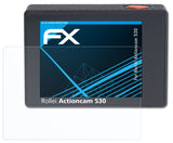 Schutzfolie atFoliX kompatibel mit Rollei Actioncam 530, ultraklare FX (3X)