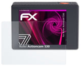 Glasfolie atFoliX kompatibel mit Rollei Actioncam 530, 9H Hybrid-Glass FX