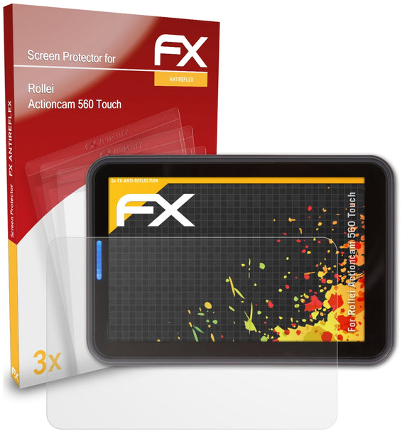 atFoliX FX-Antireflex Displayschutzfolie für Rollei Actioncam 560 Touch