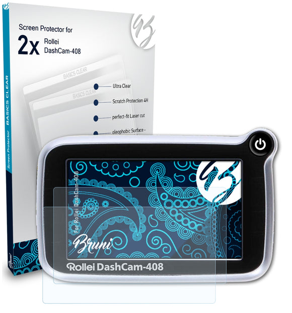 Bruni Basics-Clear Displayschutzfolie für Rollei DashCam-408