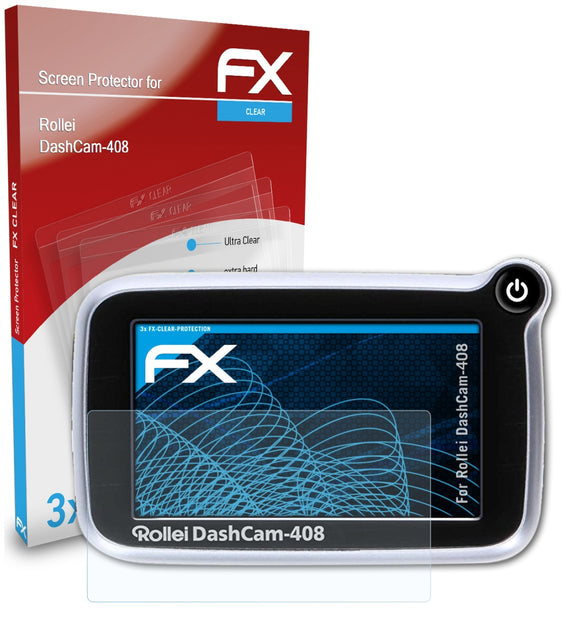 atFoliX FX-Clear Schutzfolie für Rollei DashCam-408