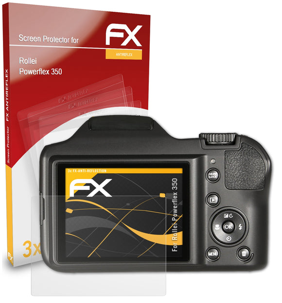 atFoliX FX-Antireflex Displayschutzfolie für Rollei Powerflex 350