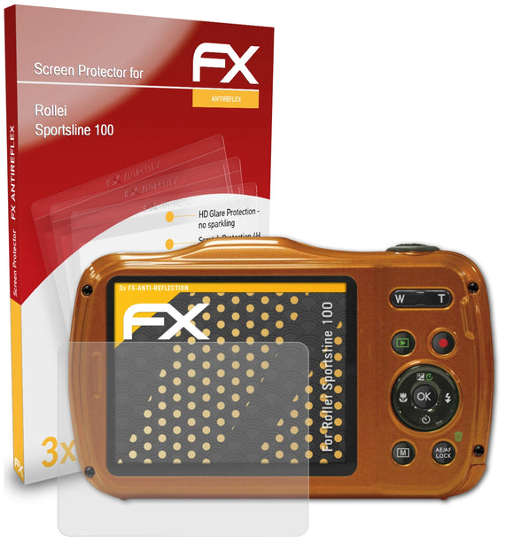 atFoliX FX-Antireflex Displayschutzfolie für Rollei Sportsline 100