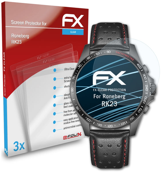 atFoliX FX-Clear Schutzfolie für Roneberg RK23