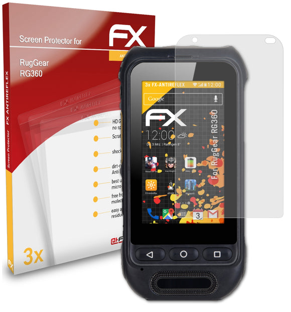 atFoliX FX-Antireflex Displayschutzfolie für RugGear RG360