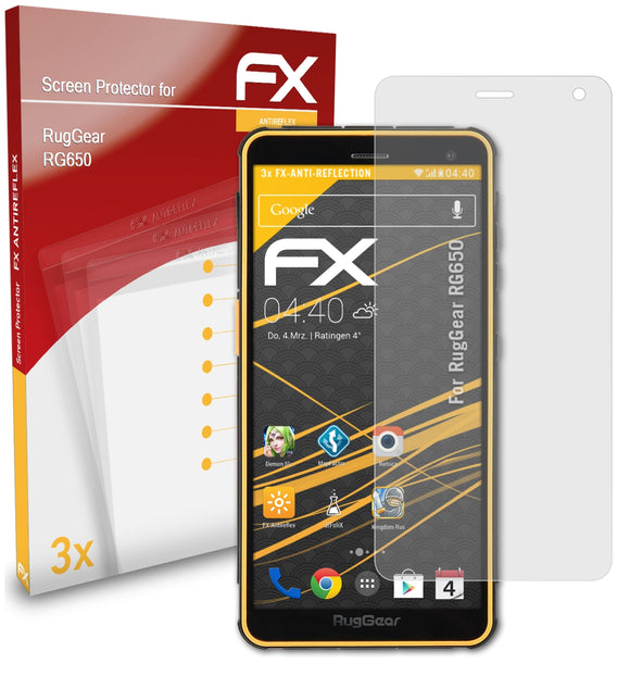 atFoliX FX-Antireflex Displayschutzfolie für RugGear RG650