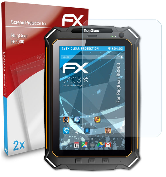 atFoliX FX-Clear Schutzfolie für RugGear RG900