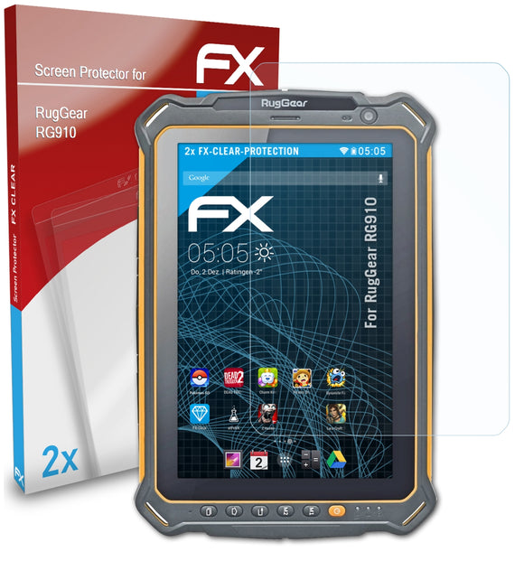 atFoliX FX-Clear Schutzfolie für RugGear RG910