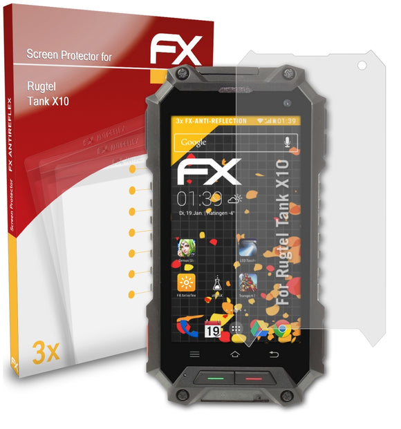 atFoliX FX-Antireflex Displayschutzfolie für Rugtel Tank X10