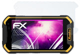 atFoliX Glasfolie kompatibel mit Runbo F1 Plus, 9H Hybrid-Glass FX Panzerfolie