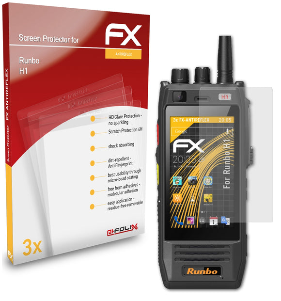 atFoliX FX-Antireflex Displayschutzfolie für Runbo H1