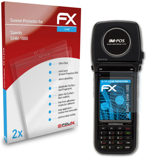 atFoliX FX-Clear Schutzfolie für Sam4s SHM-1000