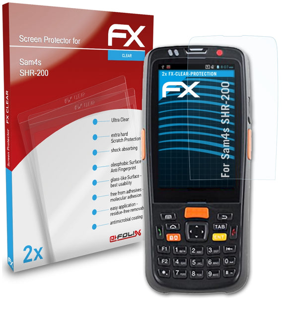 atFoliX FX-Clear Schutzfolie für Sam4s SHR-200