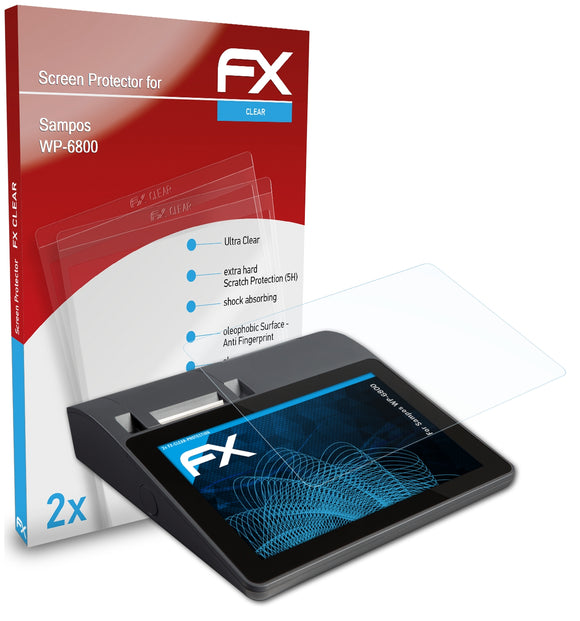 atFoliX FX-Clear Schutzfolie für Sampos WP-6800