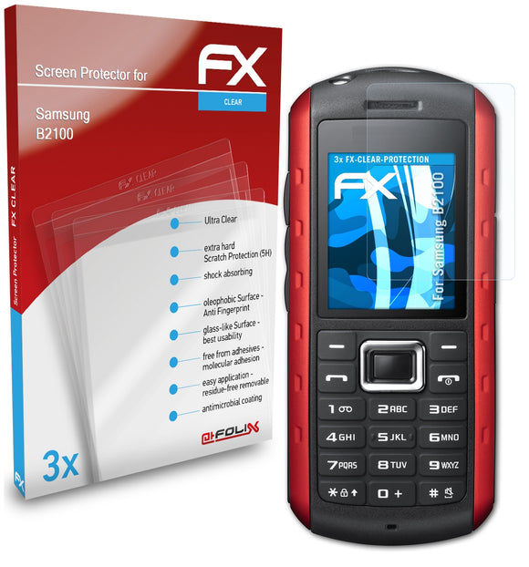 atFoliX FX-Clear Schutzfolie für Samsung B2100