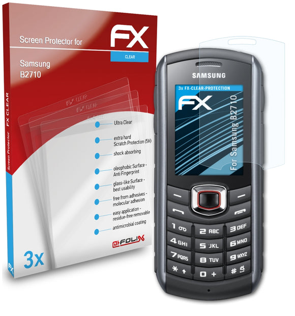 atFoliX FX-Clear Schutzfolie für Samsung B2710