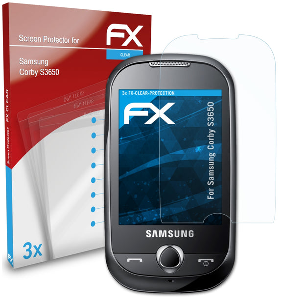 atFoliX FX-Clear Schutzfolie für Samsung Corby S3650