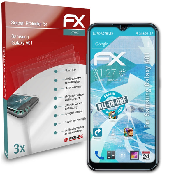 atFoliX FX-ActiFleX Displayschutzfolie für Samsung Galaxy A01
