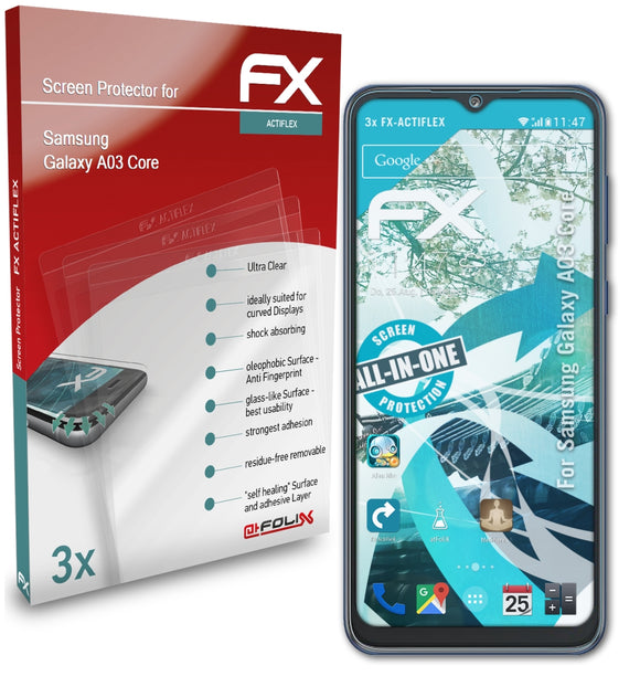 atFoliX FX-ActiFleX Displayschutzfolie für Samsung Galaxy A03 Core