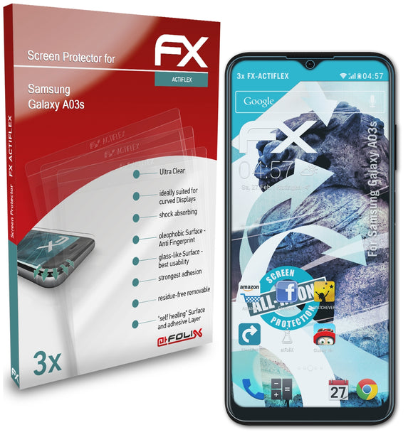 atFoliX FX-ActiFleX Displayschutzfolie für Samsung Galaxy A03s