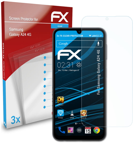 atFoliX FX-Clear Schutzfolie für Samsung Galaxy A24 4G