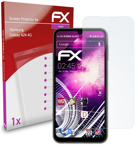 atFoliX FX-Hybrid-Glass Panzerglasfolie für Samsung Galaxy A24 4G