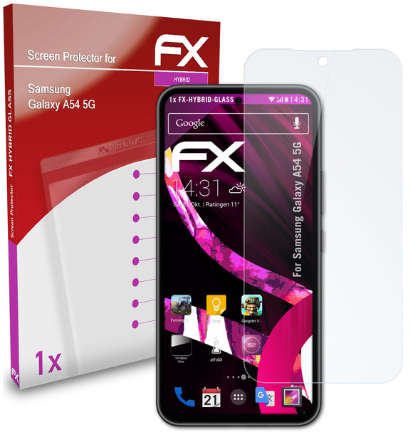 atFoliX FX-Hybrid-Glass Panzerglasfolie für Samsung Galaxy A54 5G