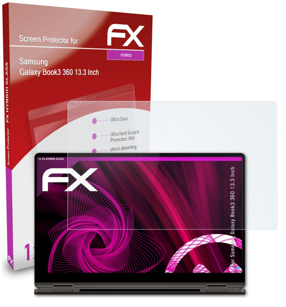 atFoliX FX-Hybrid-Glass Panzerglasfolie für Samsung Galaxy Book3 360 (13.3 Inch)