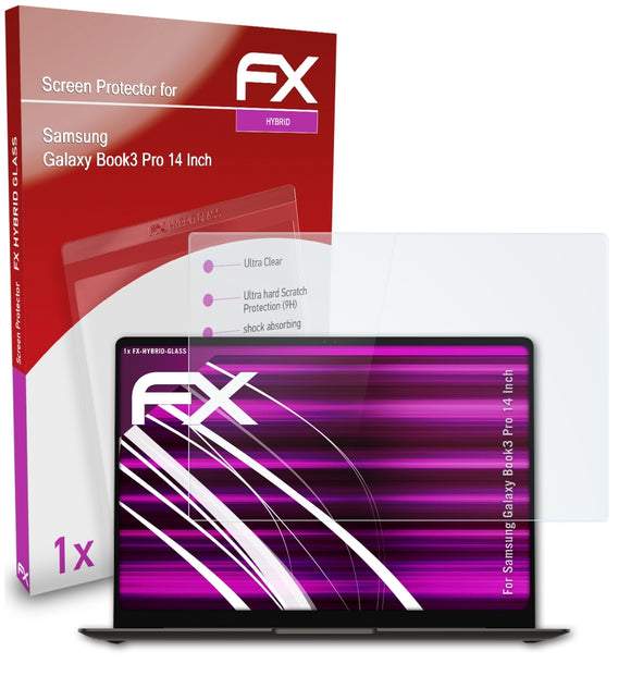 atFoliX FX-Hybrid-Glass Panzerglasfolie für Samsung Galaxy Book3 Pro (14 Inch)