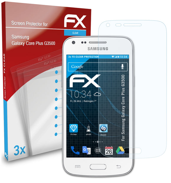 atFoliX FX-Clear Schutzfolie für Samsung Galaxy Core Plus G3500