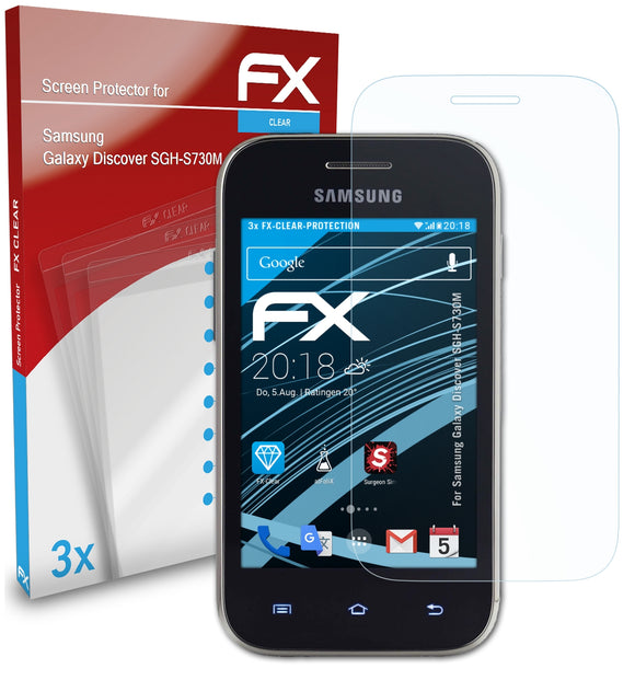 atFoliX FX-Clear Schutzfolie für Samsung Galaxy Discover (SGH-S730M)