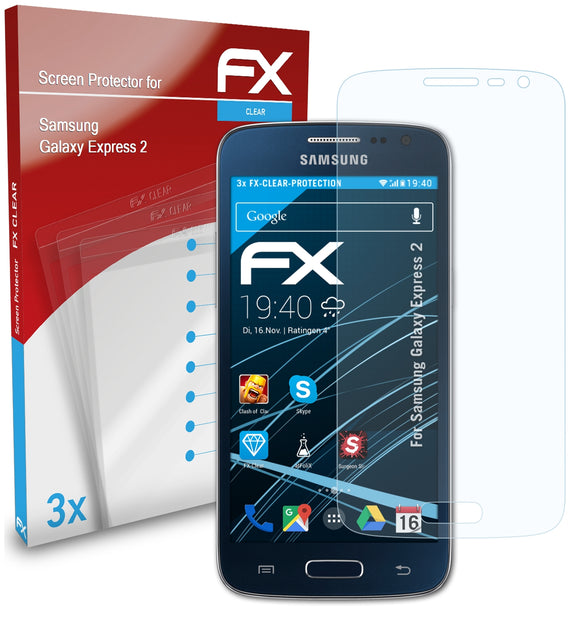 atFoliX FX-Clear Schutzfolie für Samsung Galaxy Express 2