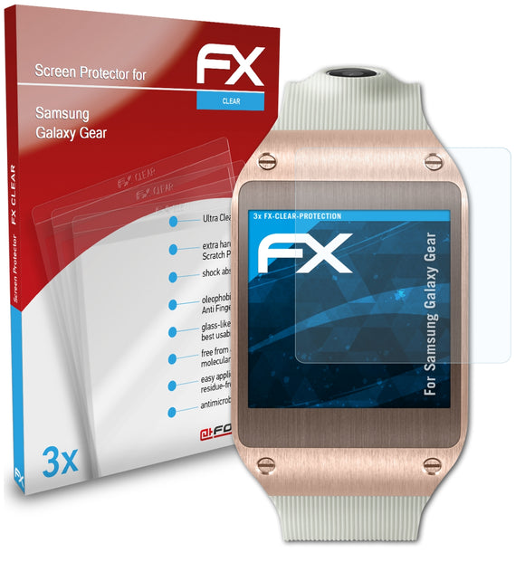 atFoliX FX-Clear Schutzfolie für Samsung Galaxy Gear